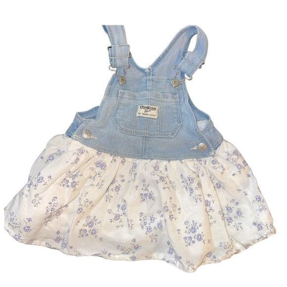 OshKosh B'gosh Other - Osh Kosh B’Gosh Floral Skirt Overall Dress for Baby Girl 12M 12 Months